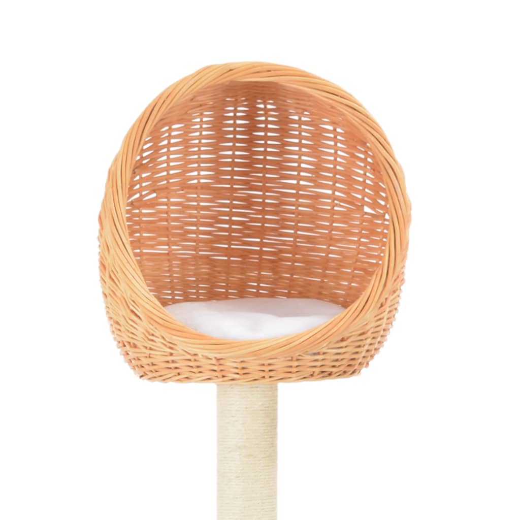 Albero Per Gatti Con Tiragraffi In Legno Di Salice Naturale - Image 4