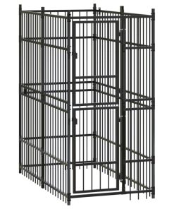 Gabbia Per Cani Da Esterno In Acciaio 1,84 m²