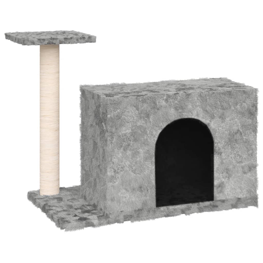 Albero Per Gatti Con Tiragraffi In Sisal Grigio Chiaro 51 cm - Image 6