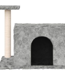 Albero Per Gatti Con Tiragraffi In Sisal Grigio Chiaro 51 cm