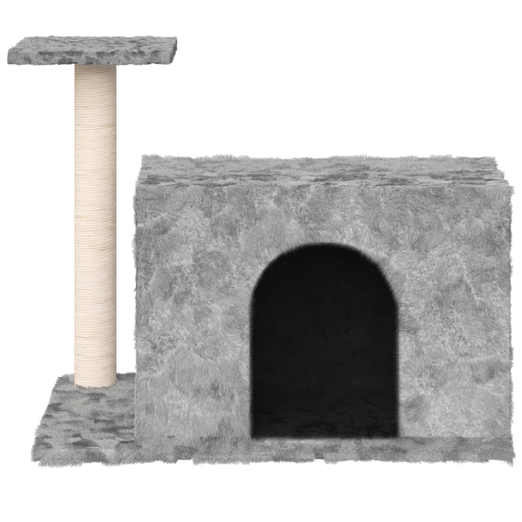 Albero Per Gatti Con Tiragraffi In Sisal Grigio Chiaro 51 cm