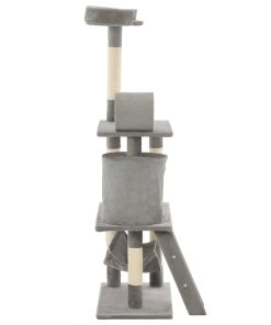 Albero Per Gatti Con Tiragraffi In Sisal 140 Cm Grigio