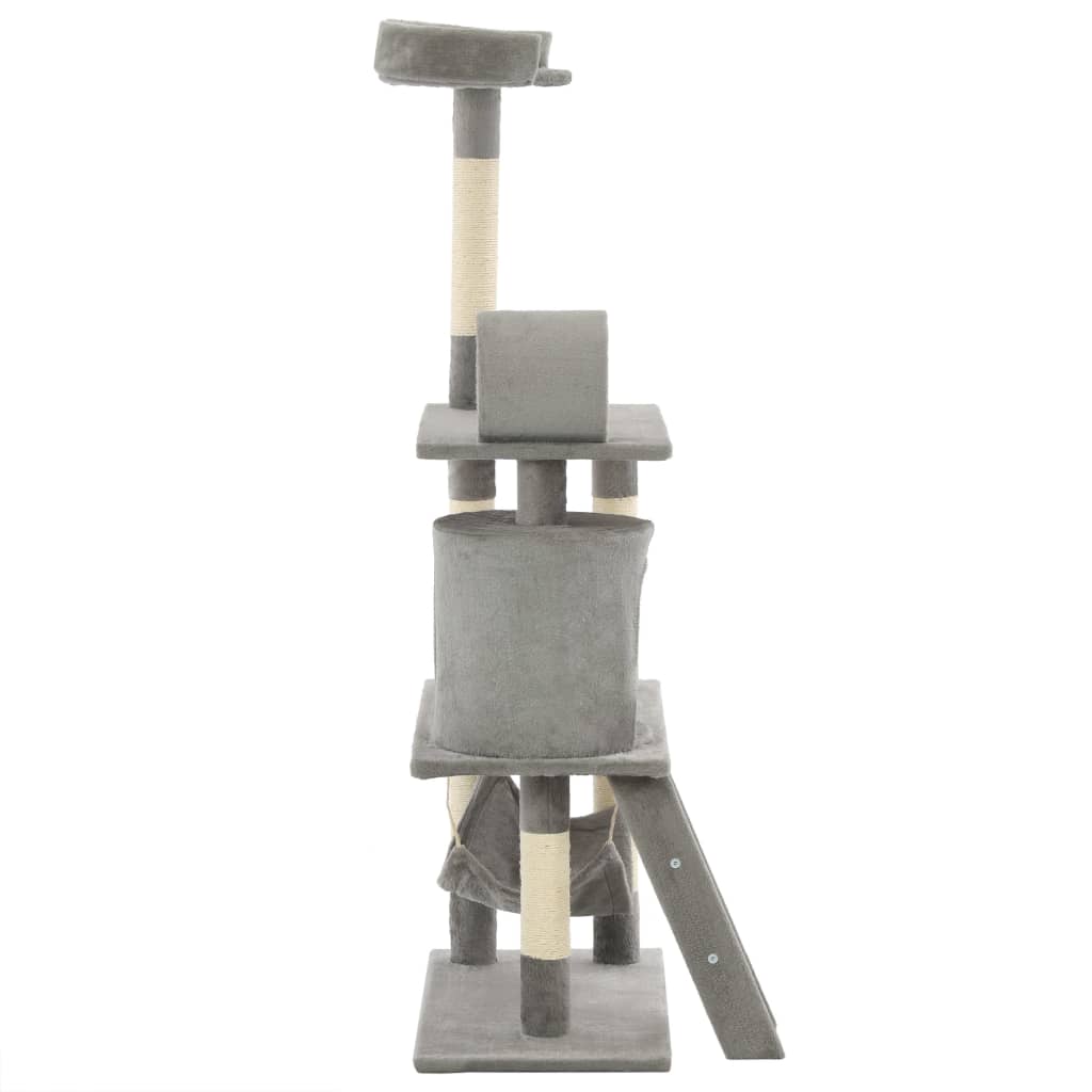 Albero Per Gatti Con Tiragraffi In Sisal 140 Cm Grigio