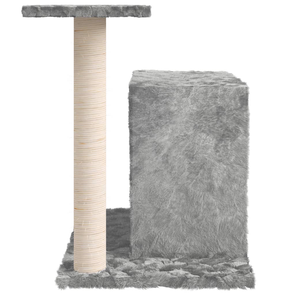 Albero Per Gatti Con Tiragraffi In Sisal Grigio Chiaro 51 cm - Image 3