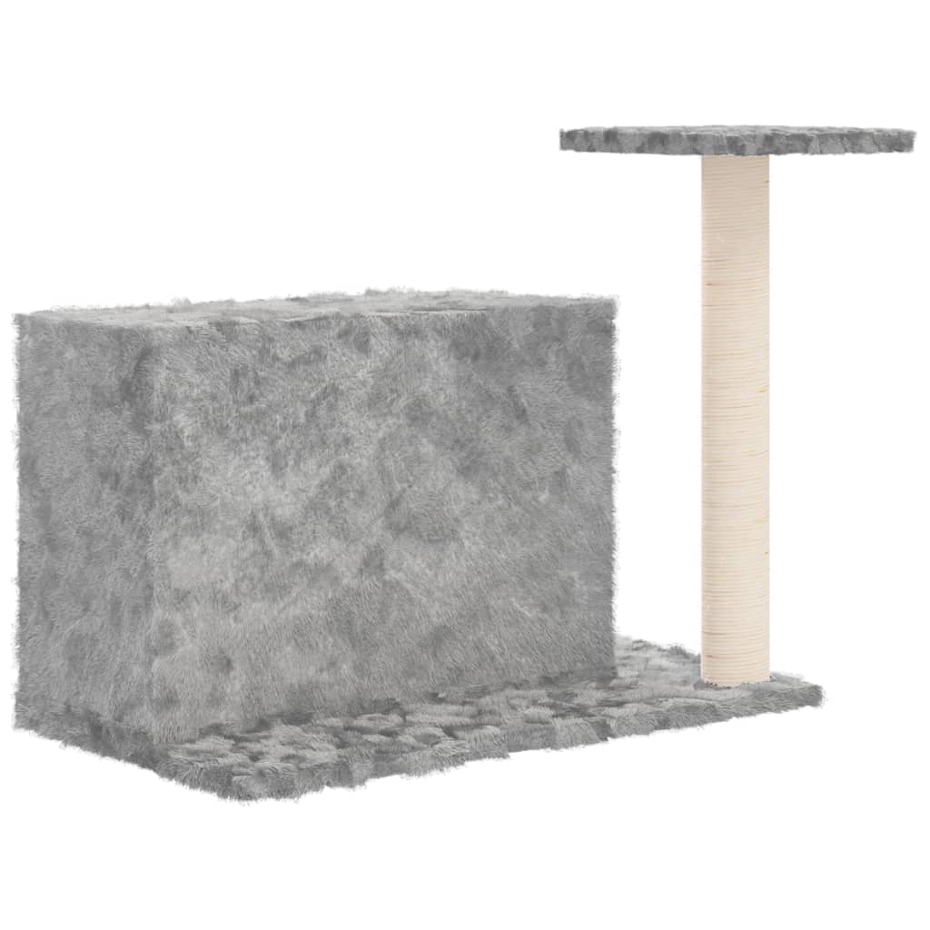 Albero Per Gatti Con Tiragraffi In Sisal Grigio Chiaro 51 cm - Image 2