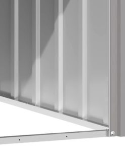 Casetta Per Cani Grigio 116,5x153x81,5 Cm Acciaio Zincato