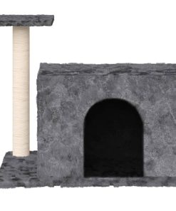 Albero Per Gatti Con Tiragraffi In Sisal Grigio Scuro 51 cm