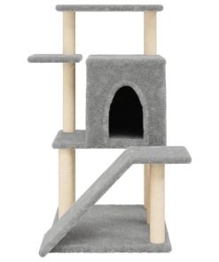 Albero Per Gatti Con Tiragraffi In Sisal Grigio Chiaro 97 cm