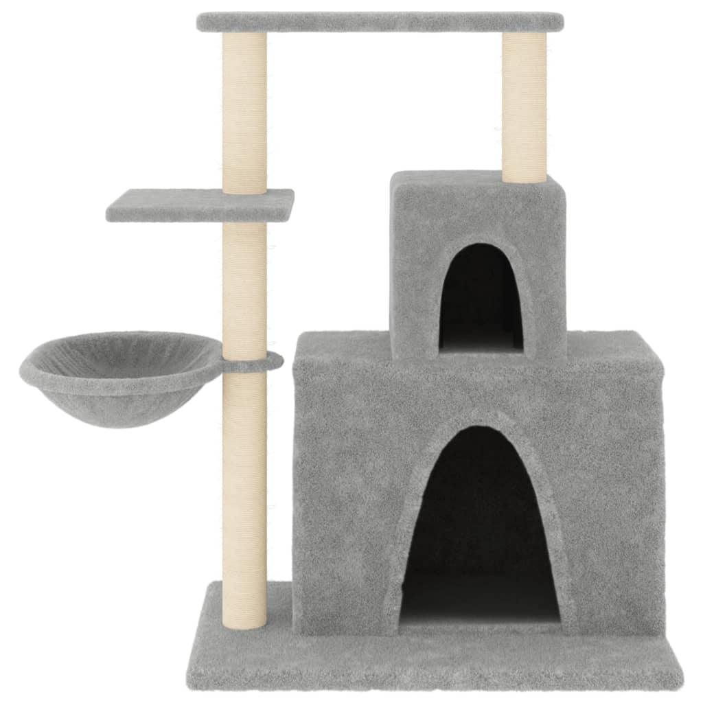 Albero Per Gatti Con Tiragraffi In Sisal Grigio Chiaro 83 cm - Image 5
