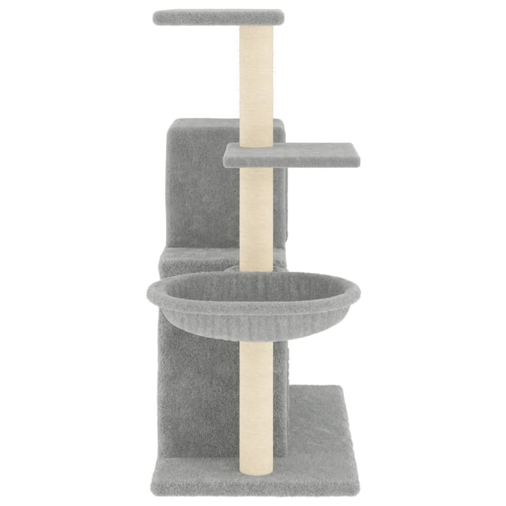 Albero Per Gatti Con Tiragraffi In Sisal Grigio Chiaro 83 cm - Image 4