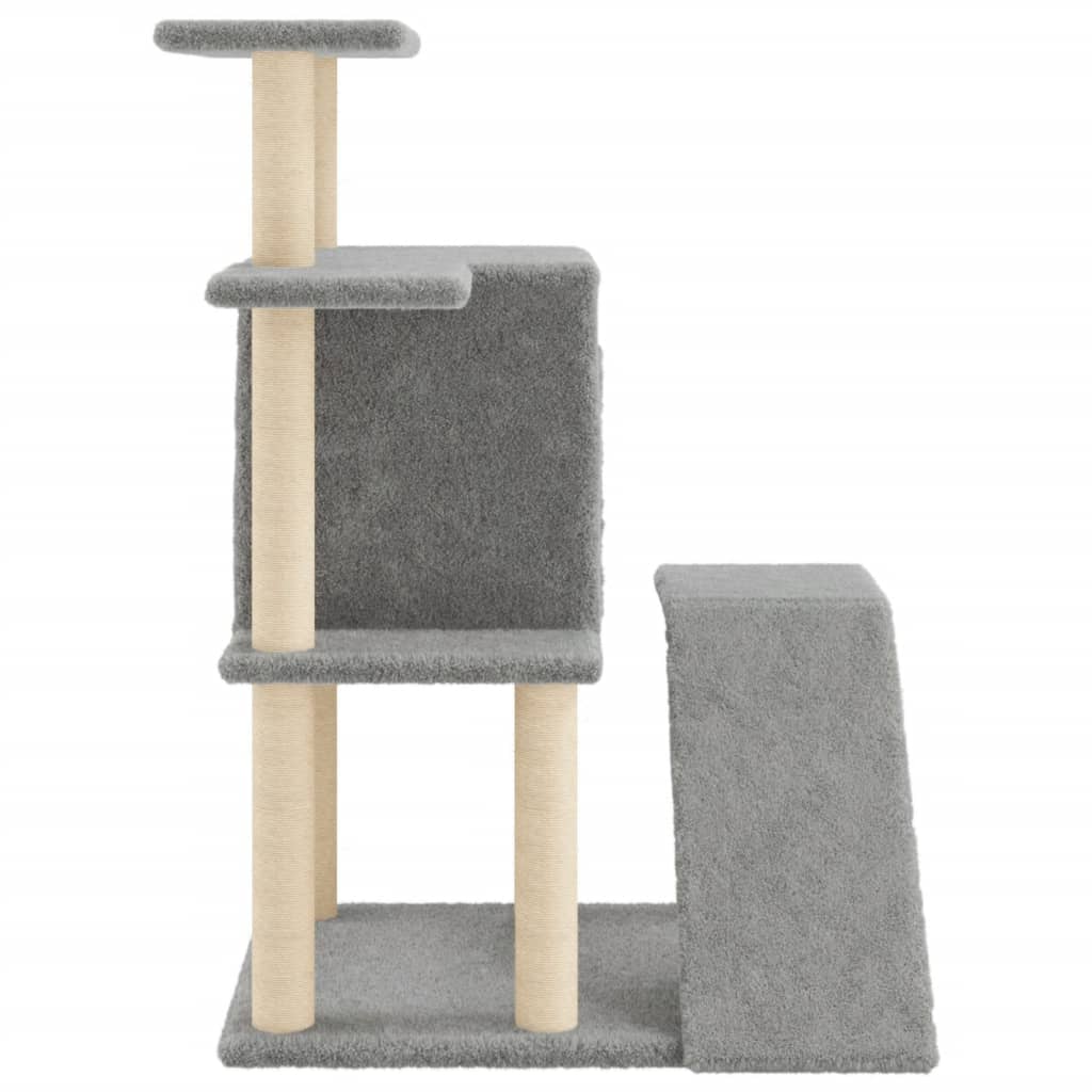 Albero Per Gatti Con Tiragraffi In Sisal Grigio Chiaro 97 cm - Image 2