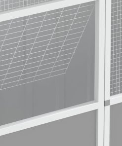 Gabbia Per Uccelli Grigia 215x78x200 Cm In Acciaio Zincato