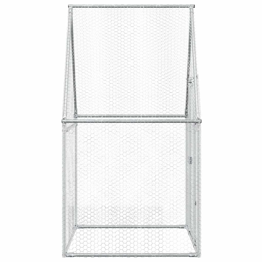 Gabbia Per Polli Argento 100x100x190 Cm In Acciaio Zincato - Image 4