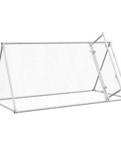 Gabbia Per Polli Argento 200x105x91 Cm In Acciaio Zincato