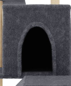 Albero Per Gatti Con Tiragraffi In Sisal Grigio Scuro 110,5 cm