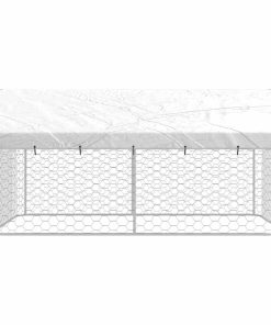 Gabbia Per Cani Da Esterno Con Tetto 300x300x150 cm