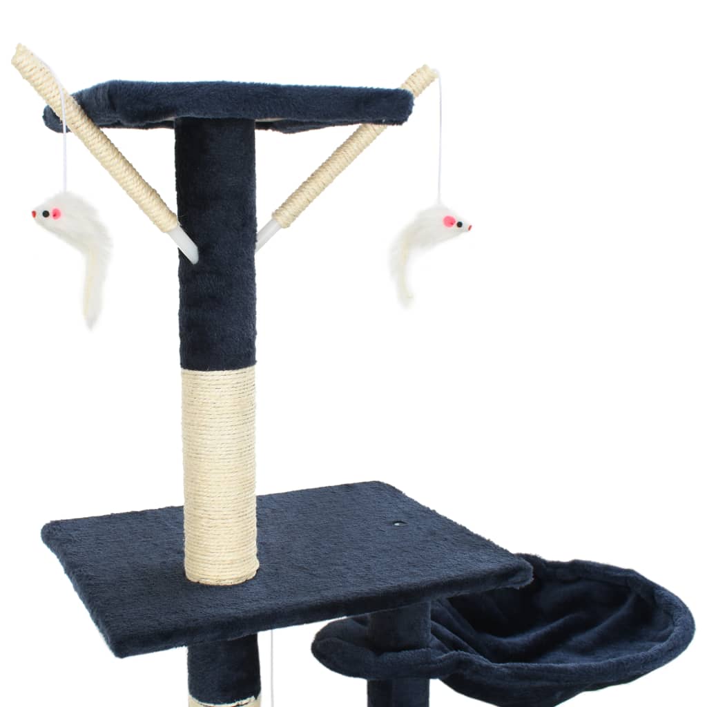Albero Per Gatti Con Tiragraffi In Sisal 230-250 Cm Blu