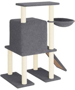 Albero Per Gatti Con Tiragraffi In Sisal Grigio Scuro 96,5 cm