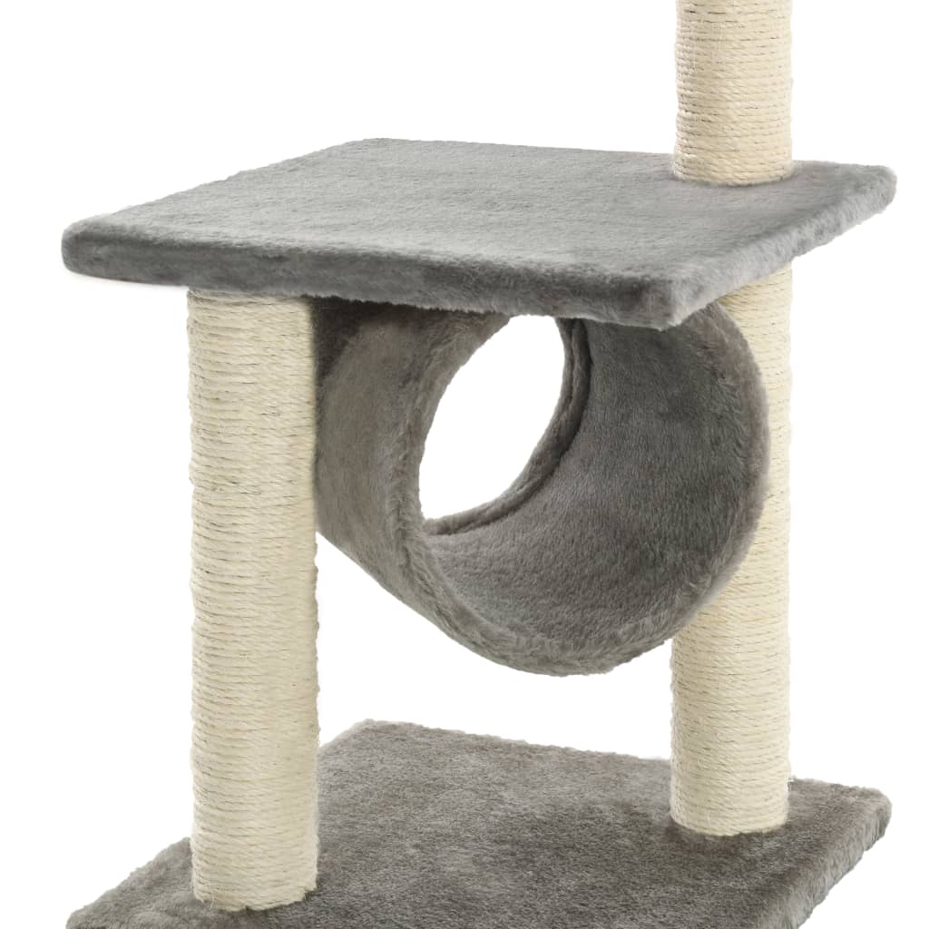 Albero Per Gatti Con Tiragraffi In Sisal 65 Cm Grigio - Image 5