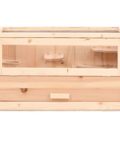 Gabbia Per Criceti 60x30x35 Cm In Legno Massello Di Abete