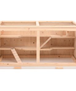 Gabbia Per Criceti 89,5x45x45 Cm Legno Massello Di Abete