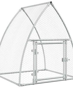 Gabbia Per Polli Argento 100x105x120 Cm In Acciaio Zincato