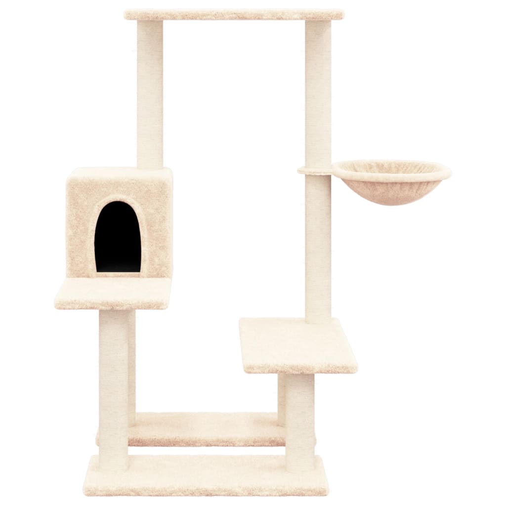 Albero Per Gatti Con Tiragraffi In Sisal Crema 94,5 cm - Image 6