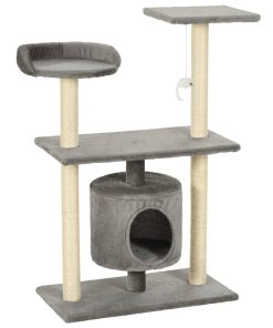 Albero Per Gatti Con Tiragraffi In Sisal 95 Cm Grigio