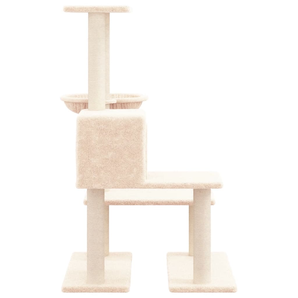 Albero Per Gatti Con Tiragraffi In Sisal Crema 94,5 cm - Image 4