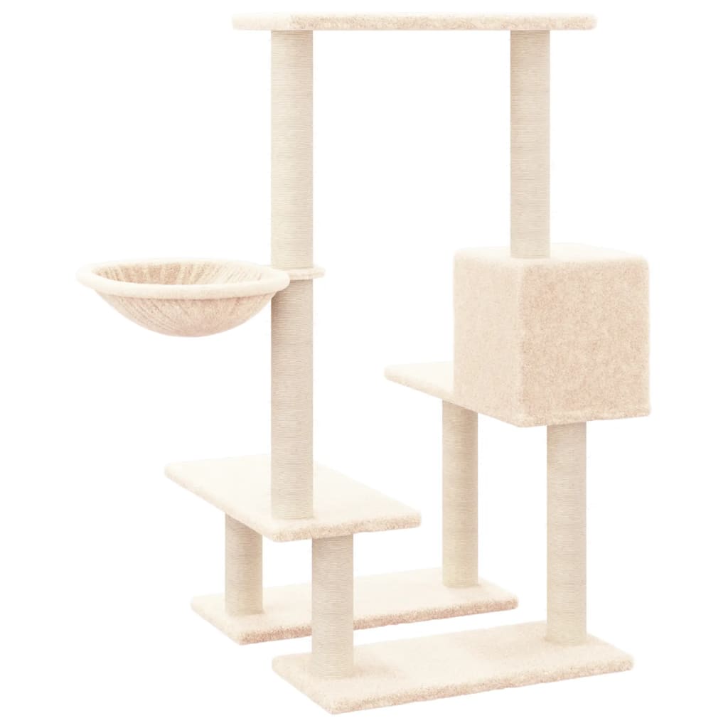 Albero Per Gatti Con Tiragraffi In Sisal Crema 94,5 cm - Image 5