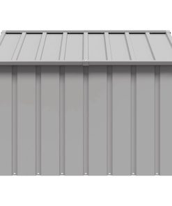 Casetta Per Cani Grigio 116,5x103x81,5 Cm Acciaio Zincato