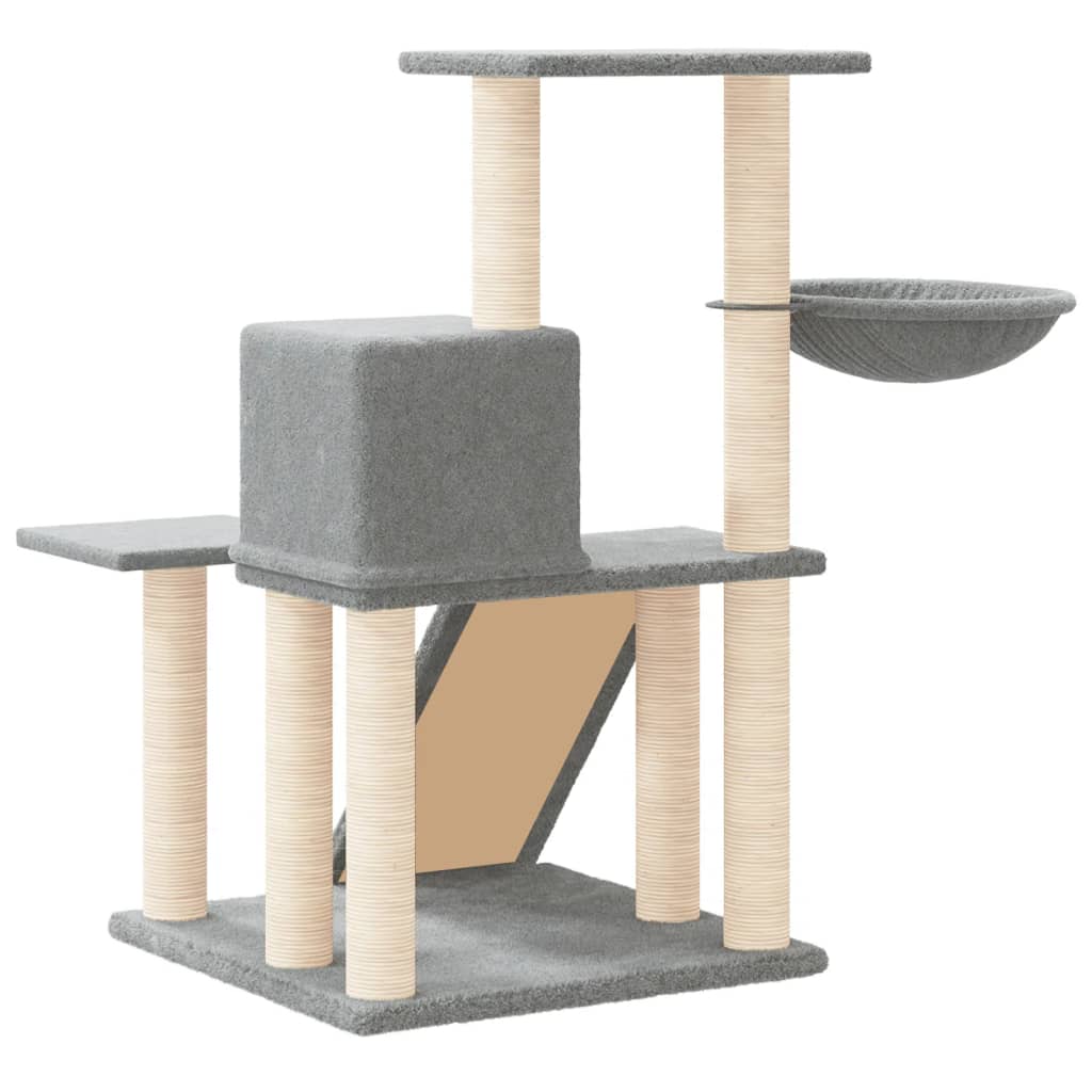 Albero Per Gatti Con Tiragraffi In Sisal Grigio Chiaro 82 cm - Image 6
