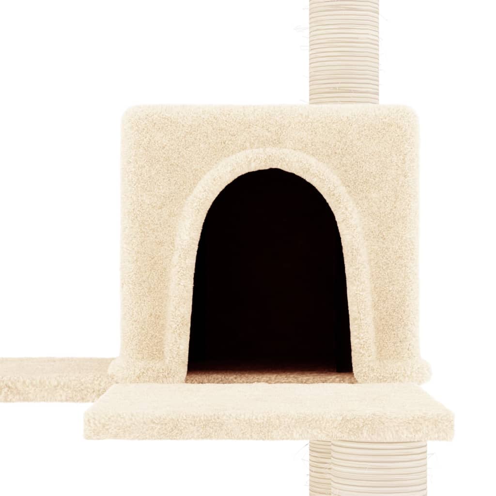 Albero Per Gatti Con Tiragraffi In Sisal Crema 153 cm - Image 2