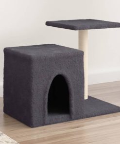 Albero Per Gatti Con Tiragraffi In Sisal Grigio Scuro 50,5 cm