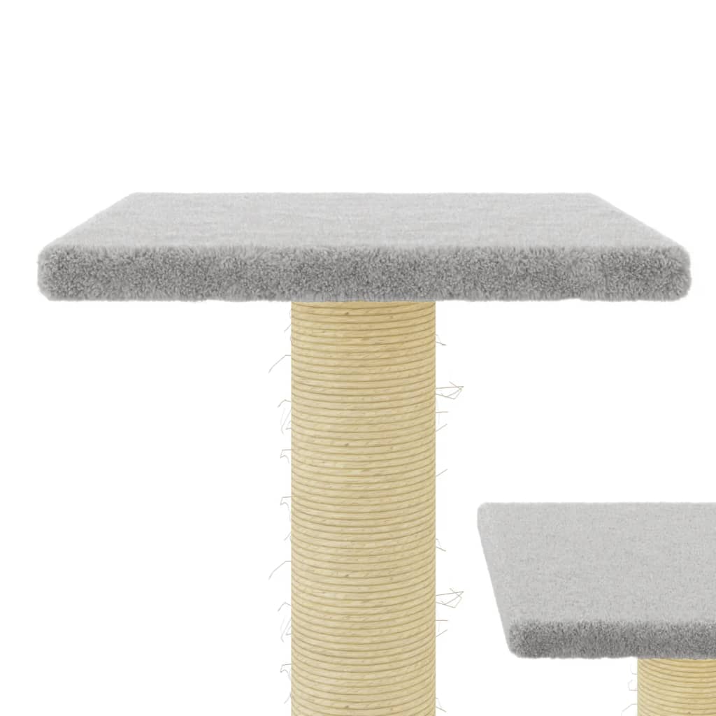 Albero Per Gatti Con Tiragraffi In Sisal Grigio Chiaro 61 cm - Image 6