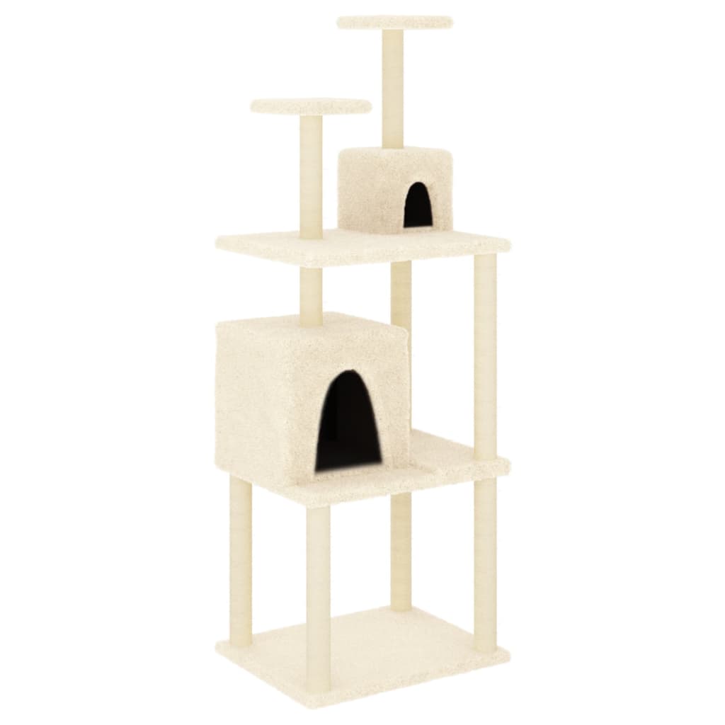 Albero Per Gatti Con Tiragraffi In Sisal Crema 167 cm - Image 5