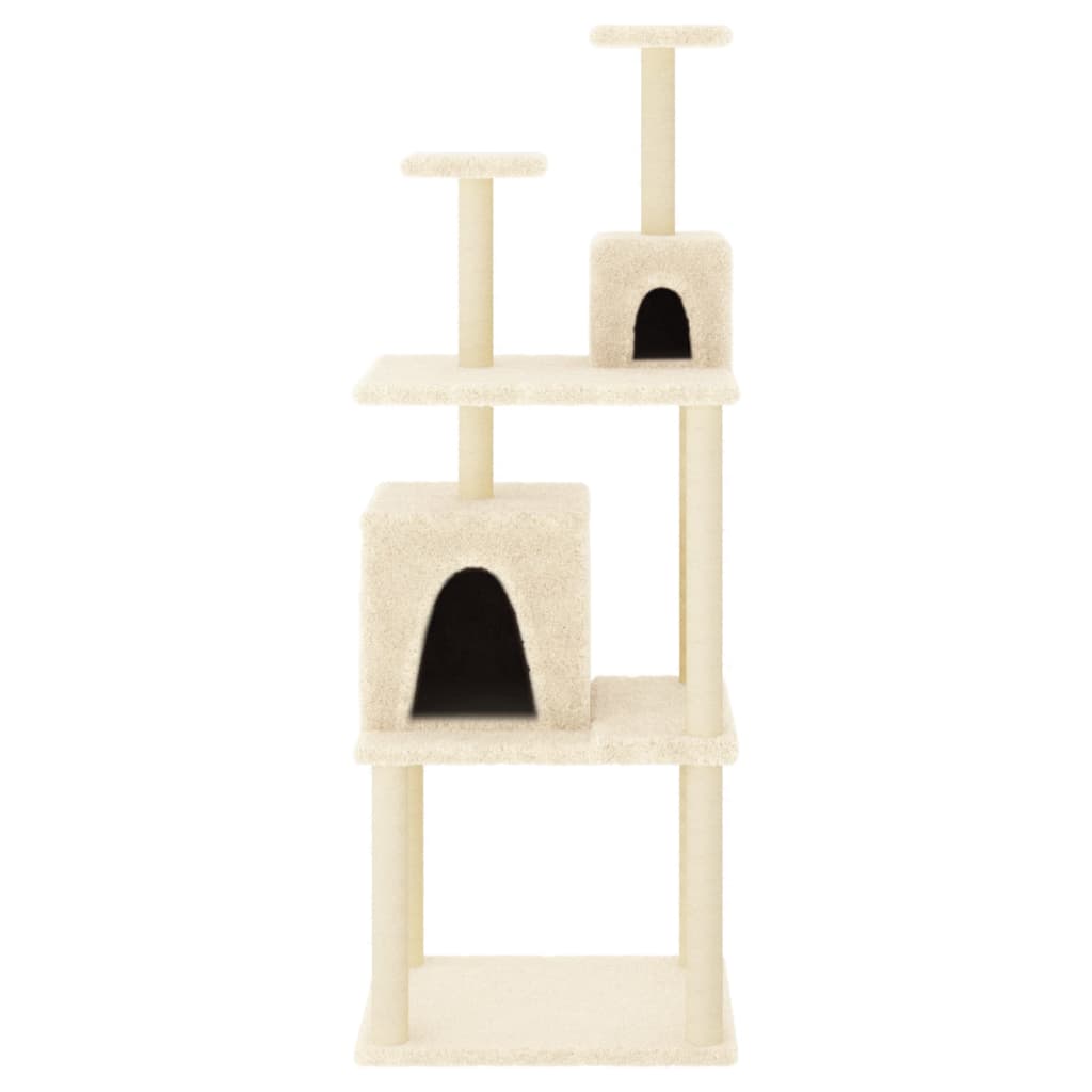 Albero Per Gatti Con Tiragraffi In Sisal Crema 167 cm - Image 2