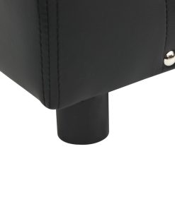 Divano Per Cani Nero 81x43x31 Cm In Peluche E Similpelle