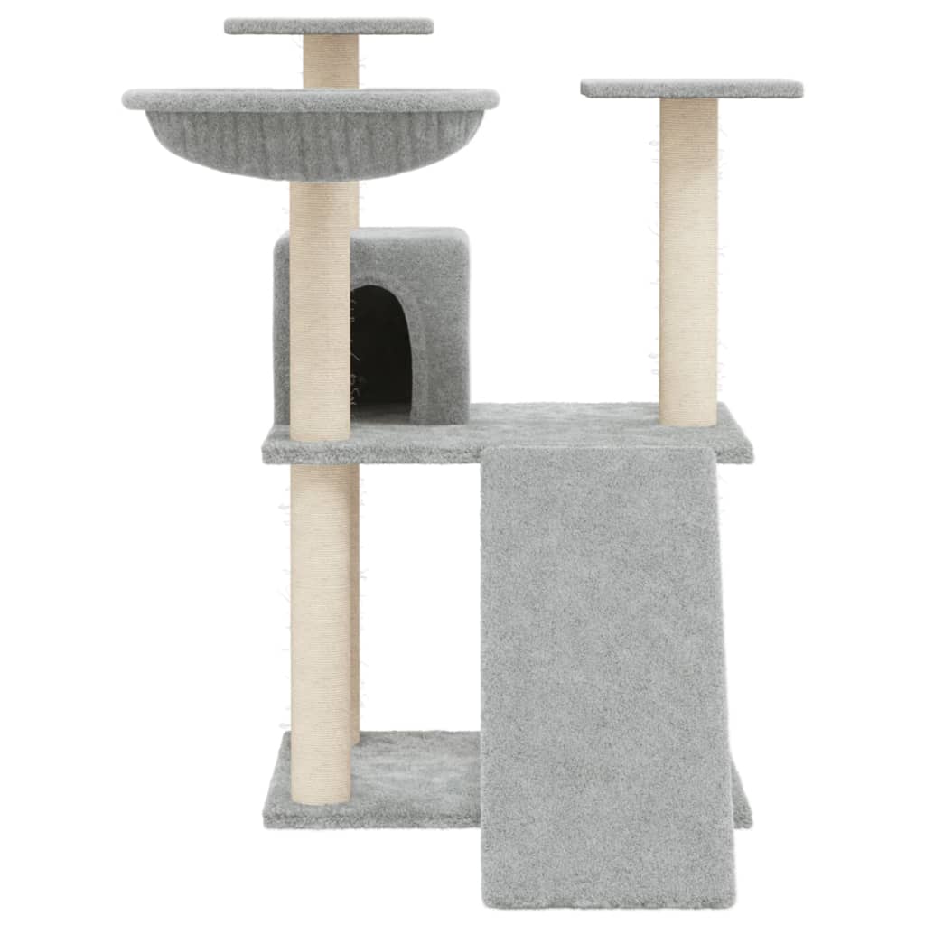 Albero Per Gatti Con Tiragraffi In Sisal Grigio Chiaro 83 cm - Image 6