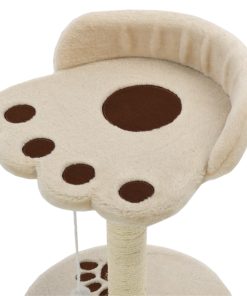 Albero Per Gatti Con Tiragraffi In Sisal 40 Cm Beige E Marrone