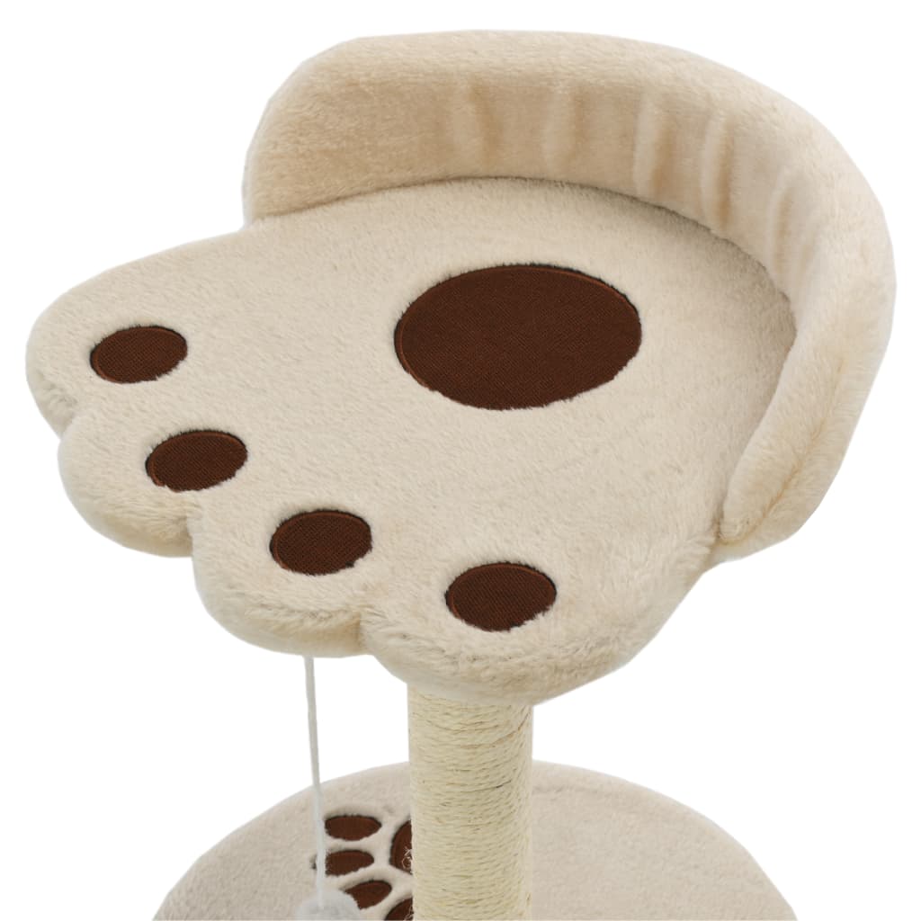 Albero Per Gatti Con Tiragraffi In Sisal 40 Cm Beige E Marrone