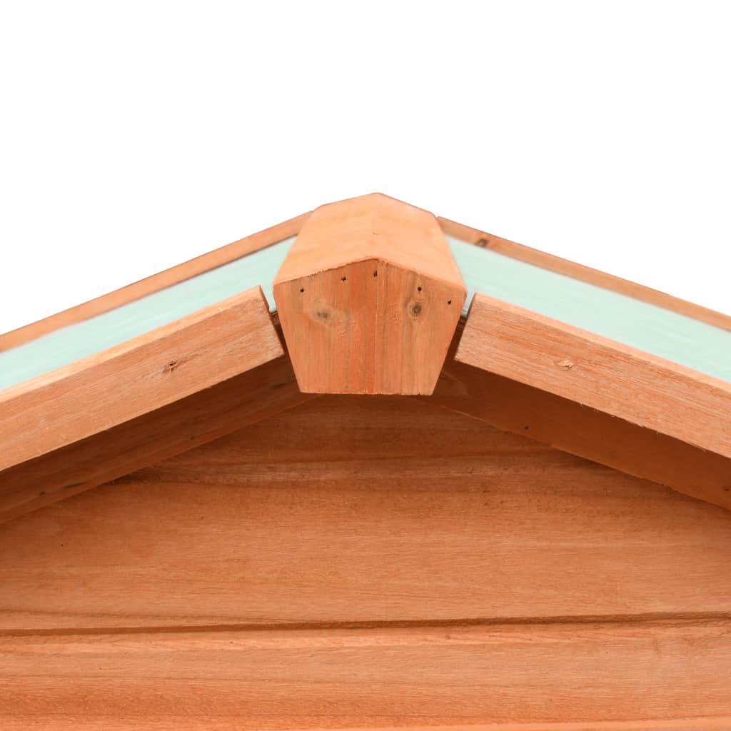 Conigliera In Legno Massello Di Pino E Abete 310x70x87 cm