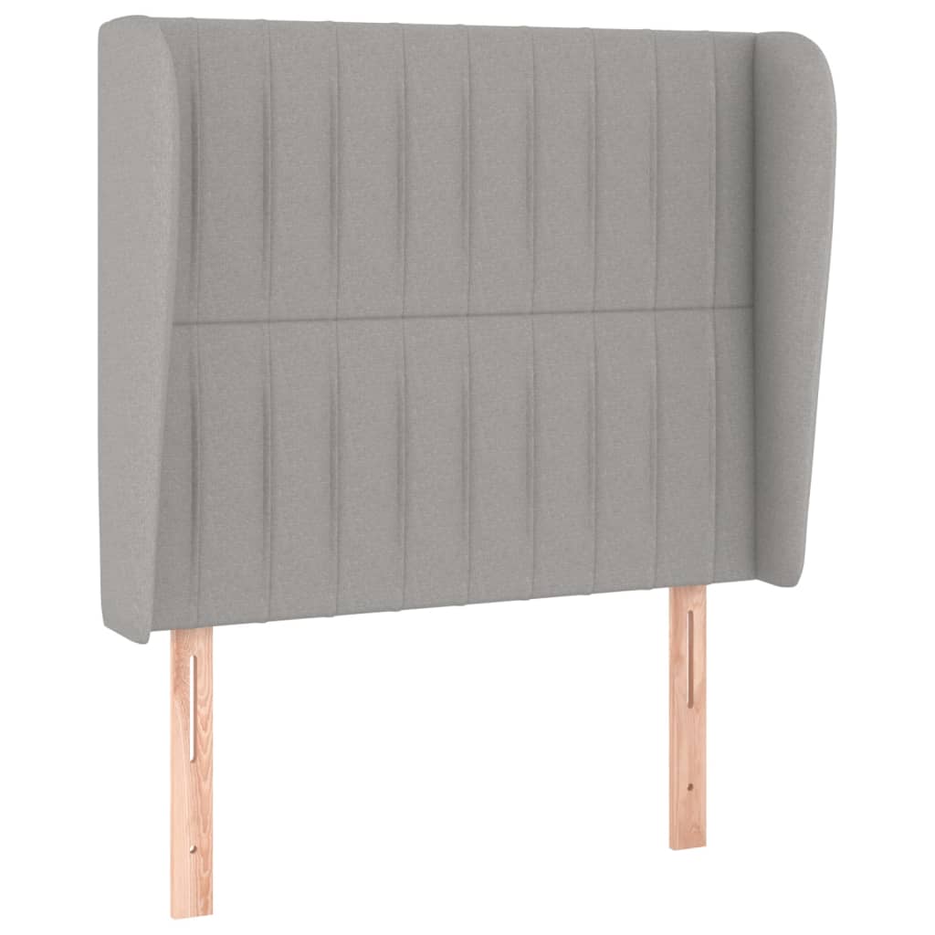 Testiera Ad Orecchio Grigio Chiaro 103x23x118/128 Cm In Tessuto