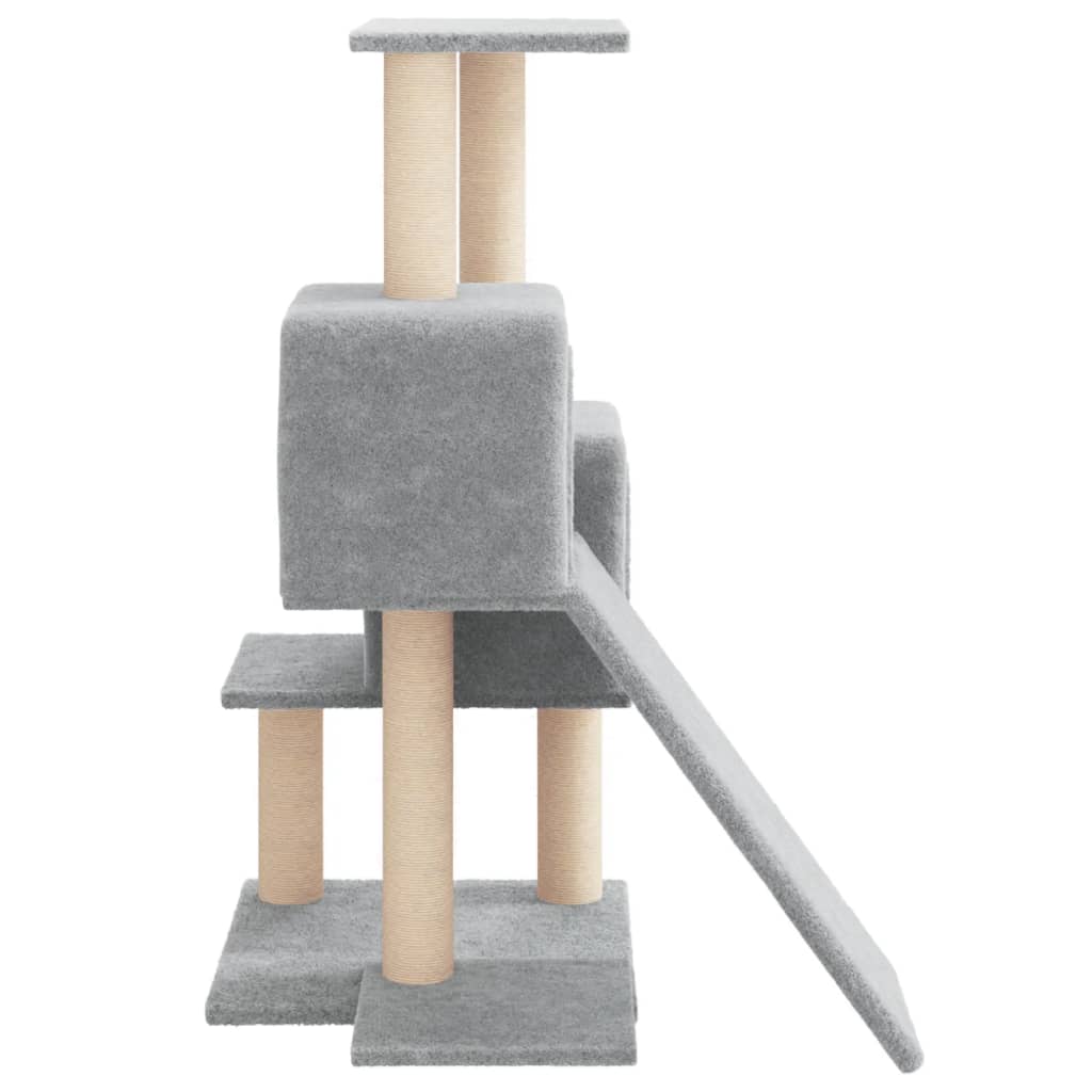 Albero Per Gatti Con Tiragraffi In Sisal Grigio Chiaro 82 cm - Image 3