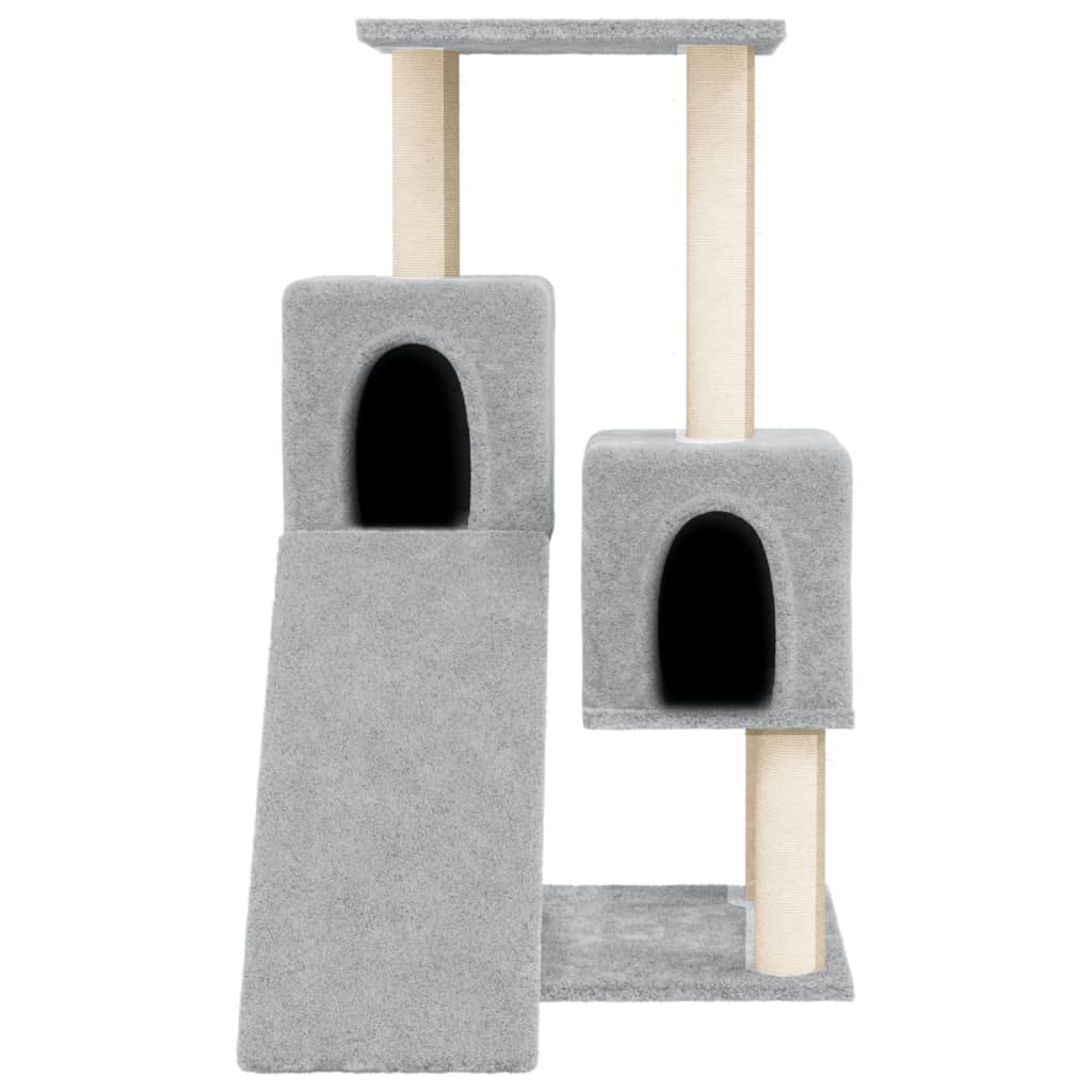 Albero Per Gatti Con Tiragraffi In Sisal Grigio Chiaro 82 cm - Image 6