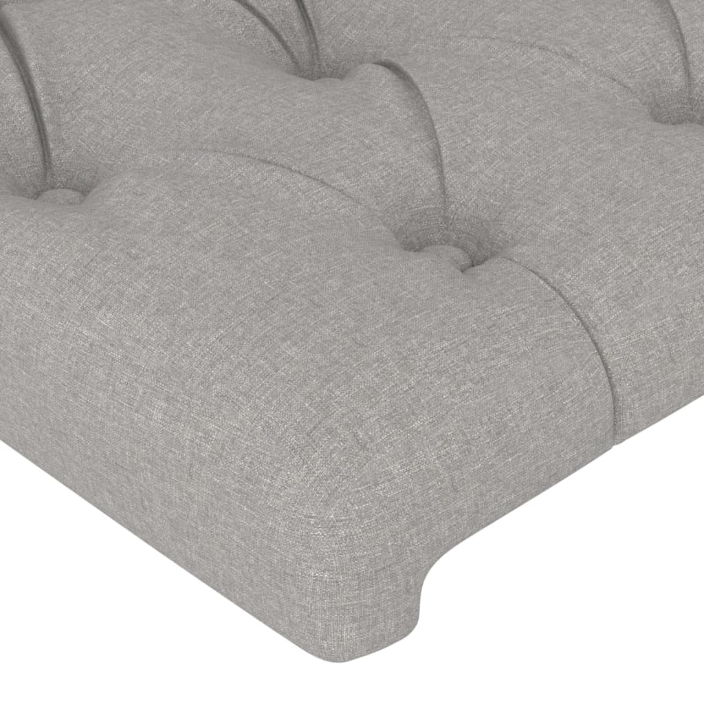 Testiera Ad Orecchio Grigio Chiaro 183x16x118/128 Cm In Tessuto