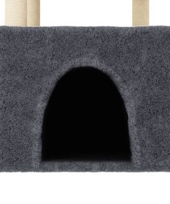 Albero Per Gatti Con Tiragraffi In Sisal Grigio Scuro 109,5 cm