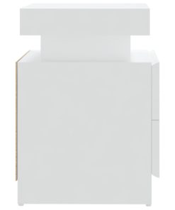 Comodino Bianco 45x35x52 Cm In Legno Multistrato