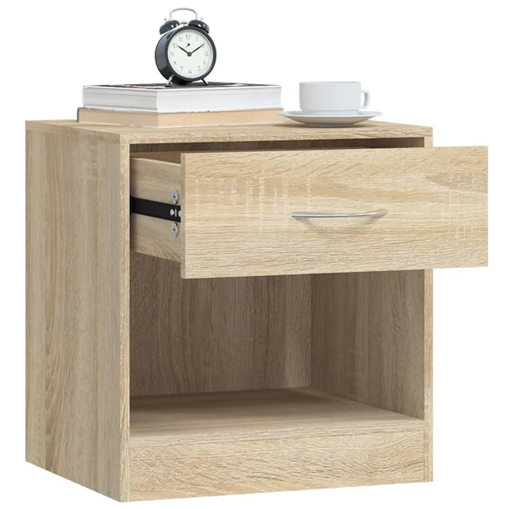 Comodini 2 Pz Con Cassetto Colore Rovere - Image 5