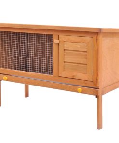 Conigliera All'aperto Casetta Piccoli Animali 1 Livello Legno